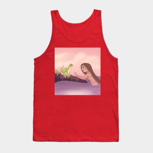 Mermaid and dinosaur Tank Top